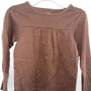 Carters Girls Long Sleeve Brown Top and dress  Size 5 100% Cotton